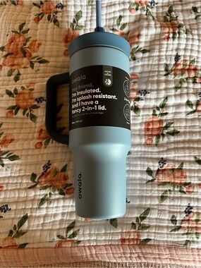 Owala Light Blue Insulated Tumbler with Handle & Straw